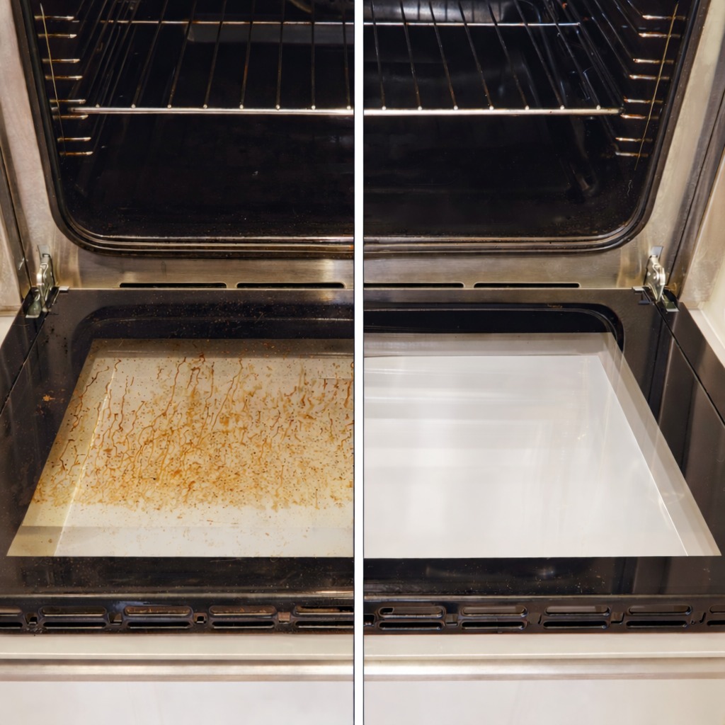 Nettoyage four situe a Tournai - avant apres par MakClean